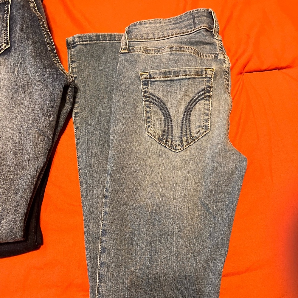 Hollister Dark and Light Blue Straight Jeans - Picture 8 of 13